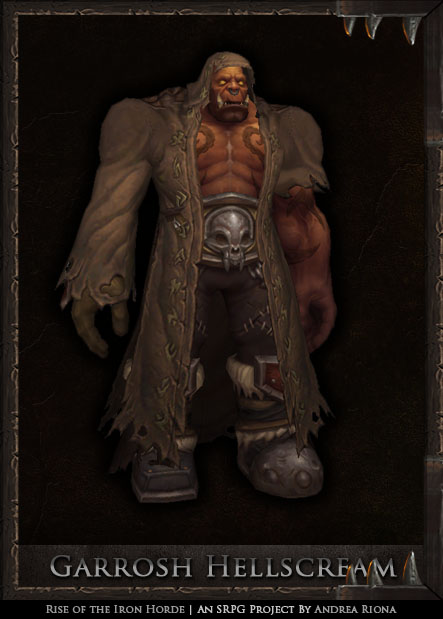Garrosh Hellscream (Cloak Version - Experimental WIP #1)

Made based off from Warlord of Draenor comic series "Gul'dan and the Stranger".