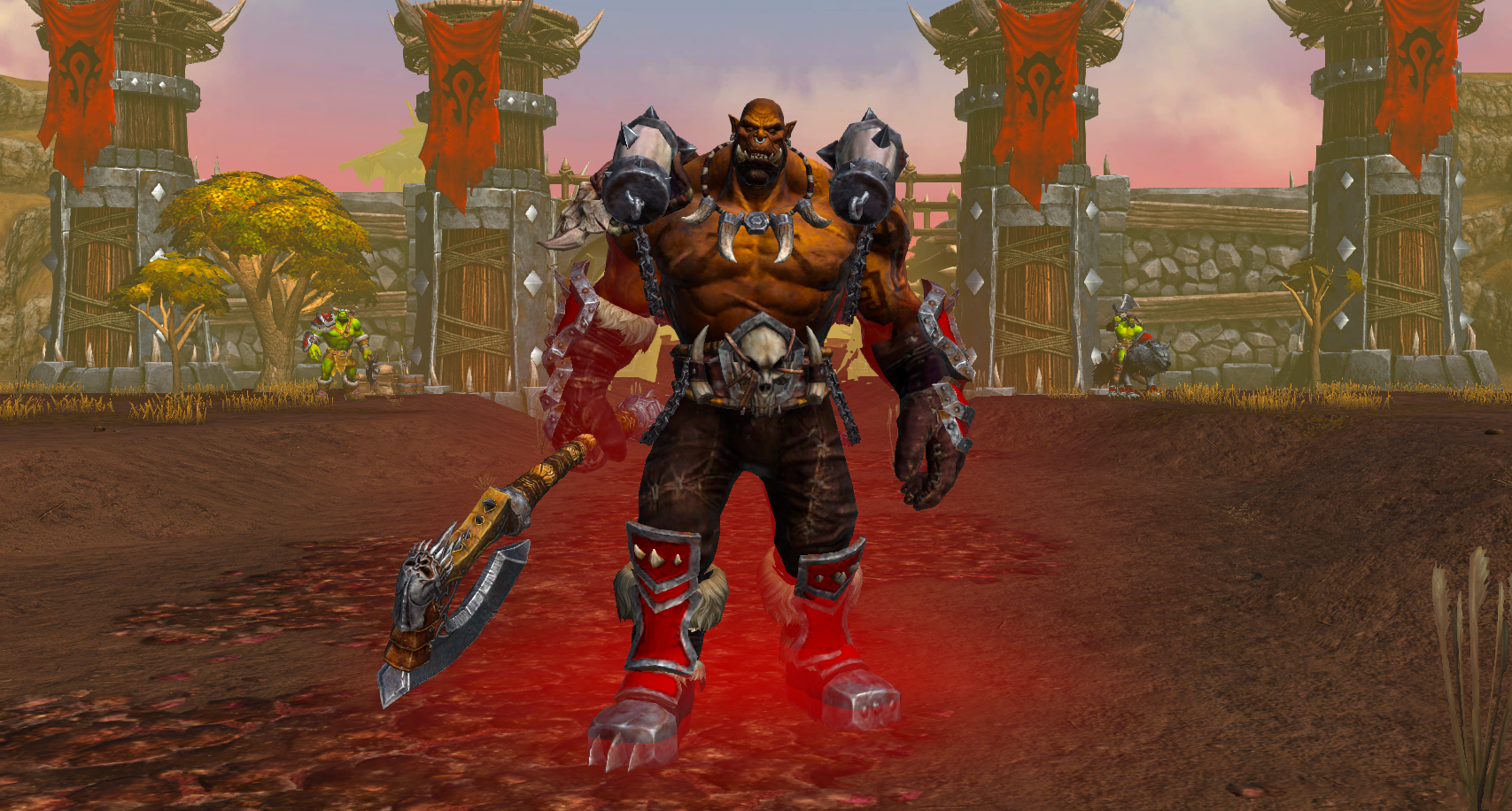 Garrosh standing in front of the gates of orgrimmar