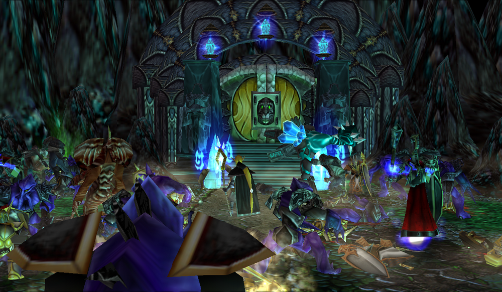 "Gates, traps and architecture"

Dark Lady and Ice reached the way to the prison of the Elder God Arauk-Nashal. The way was guarded by triumvirate t