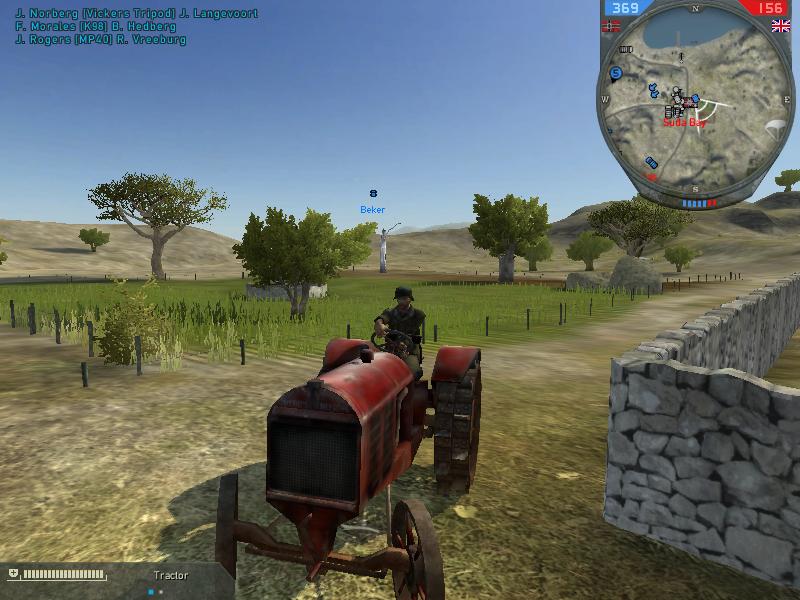 German soldier driving an Tractor. Don't worry, it is a secret Nazi weapon.

~Took from Forgotten Hope 2, a WW2 mod for Battlefield 2.