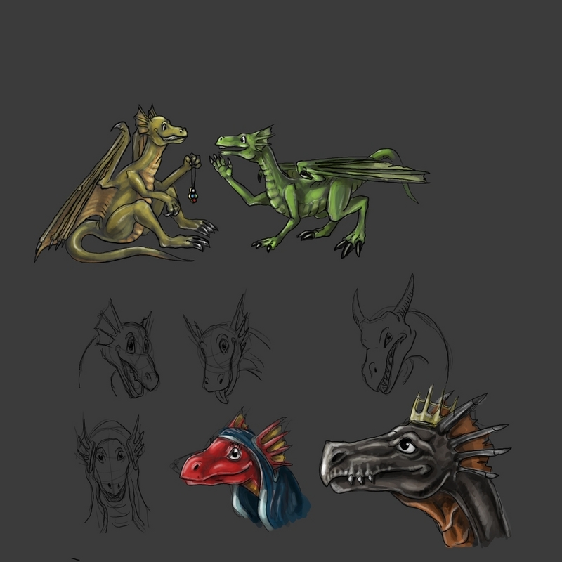 Gift from Kimberly of various dragons from my campaign