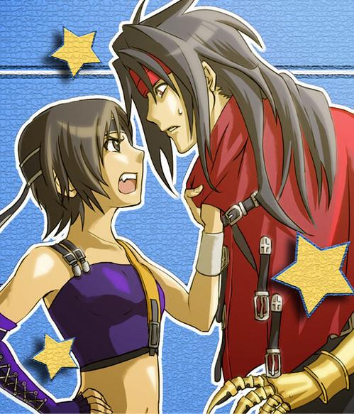 (girl) Yuffie Kisaragi and (man) Vincent Valentine from FF7