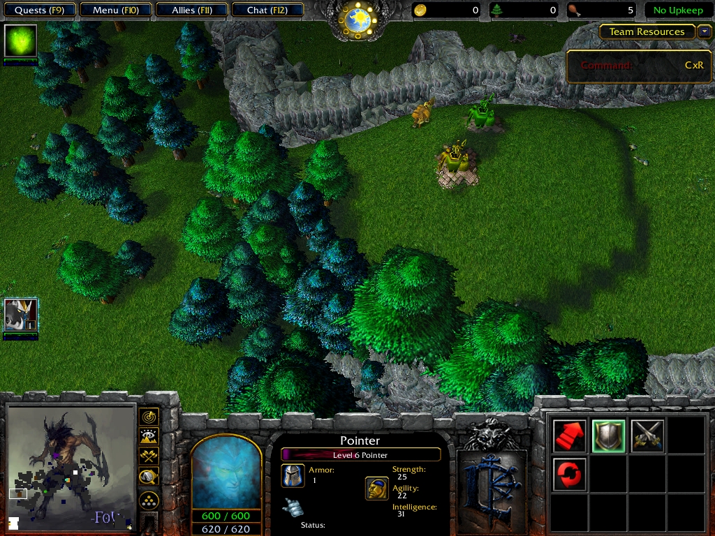 Goblin's Corner, a goblin merchant offers merchandise to those who have just saved him from danger.