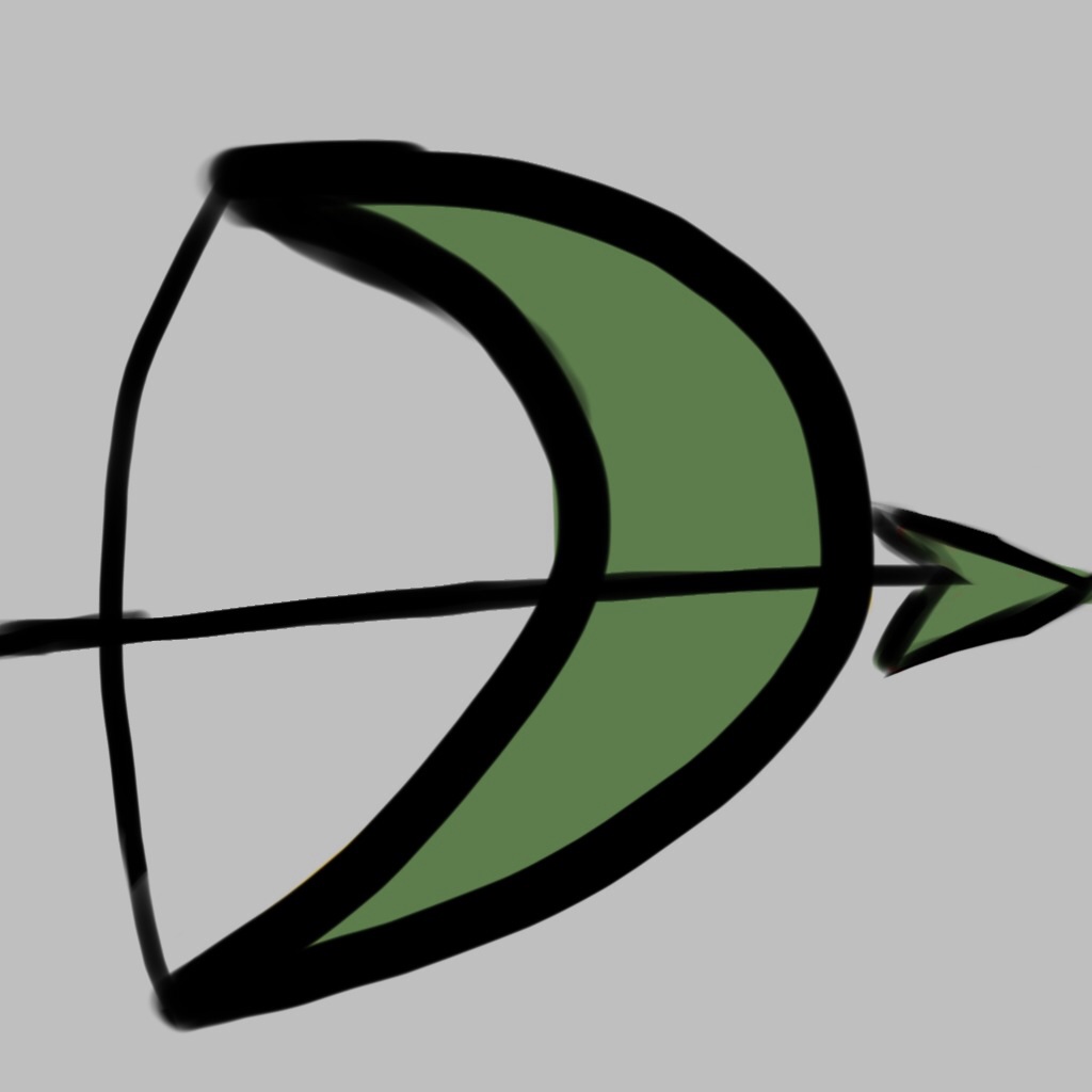 Green Arrow's Bow & Arrow

Made using Brushes 3