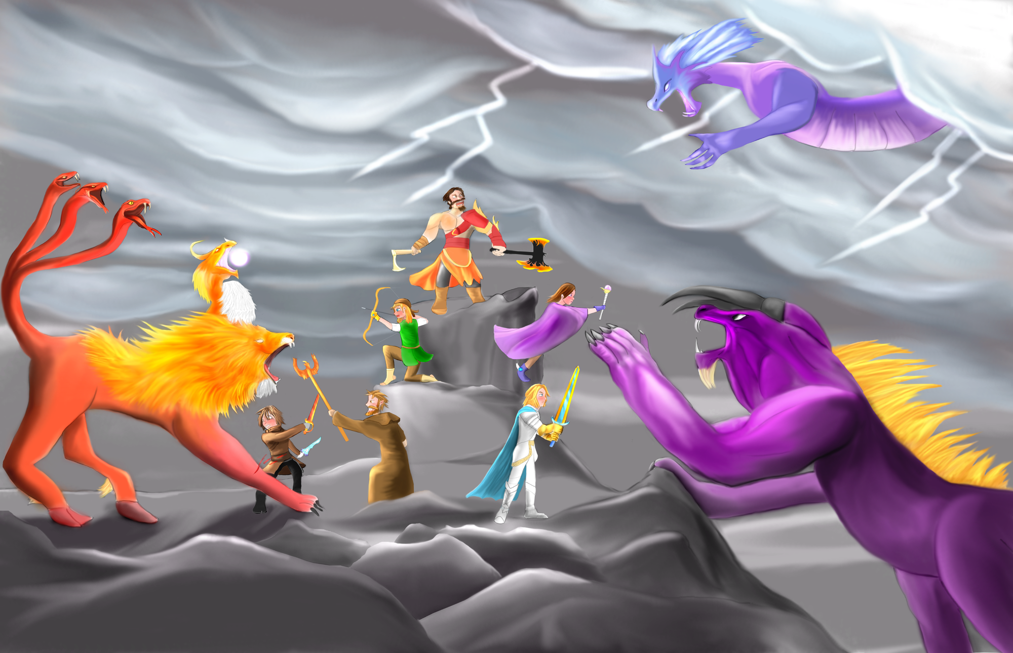 Group vs monster