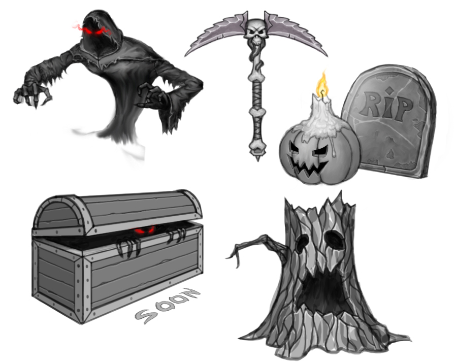Halloween Drawings.