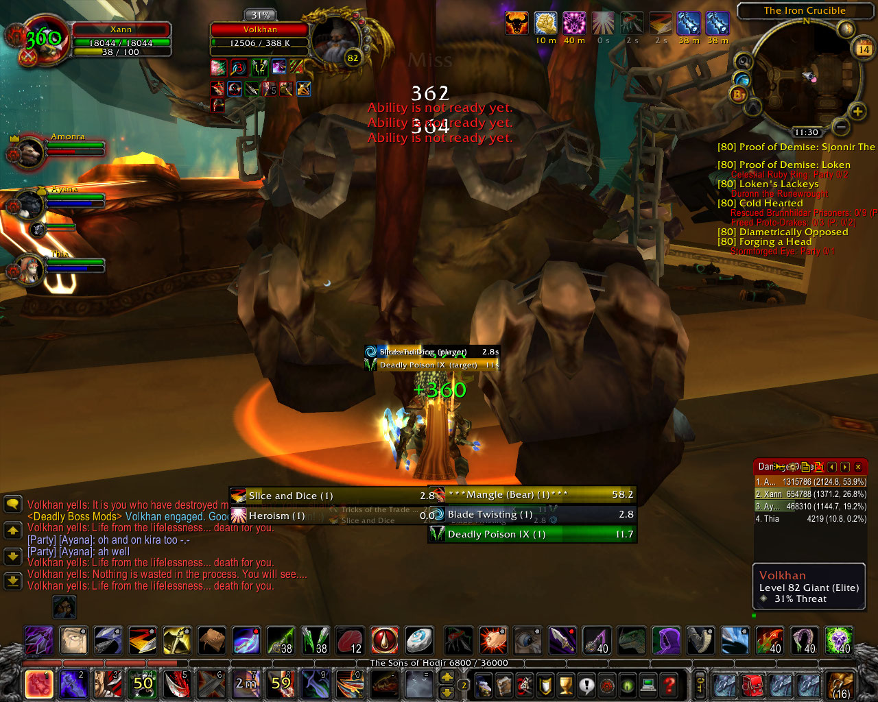Halls Of Lightning - Volkhan

My dps stinks, weapon was way too damaged
4 people - did him in 49 seconds