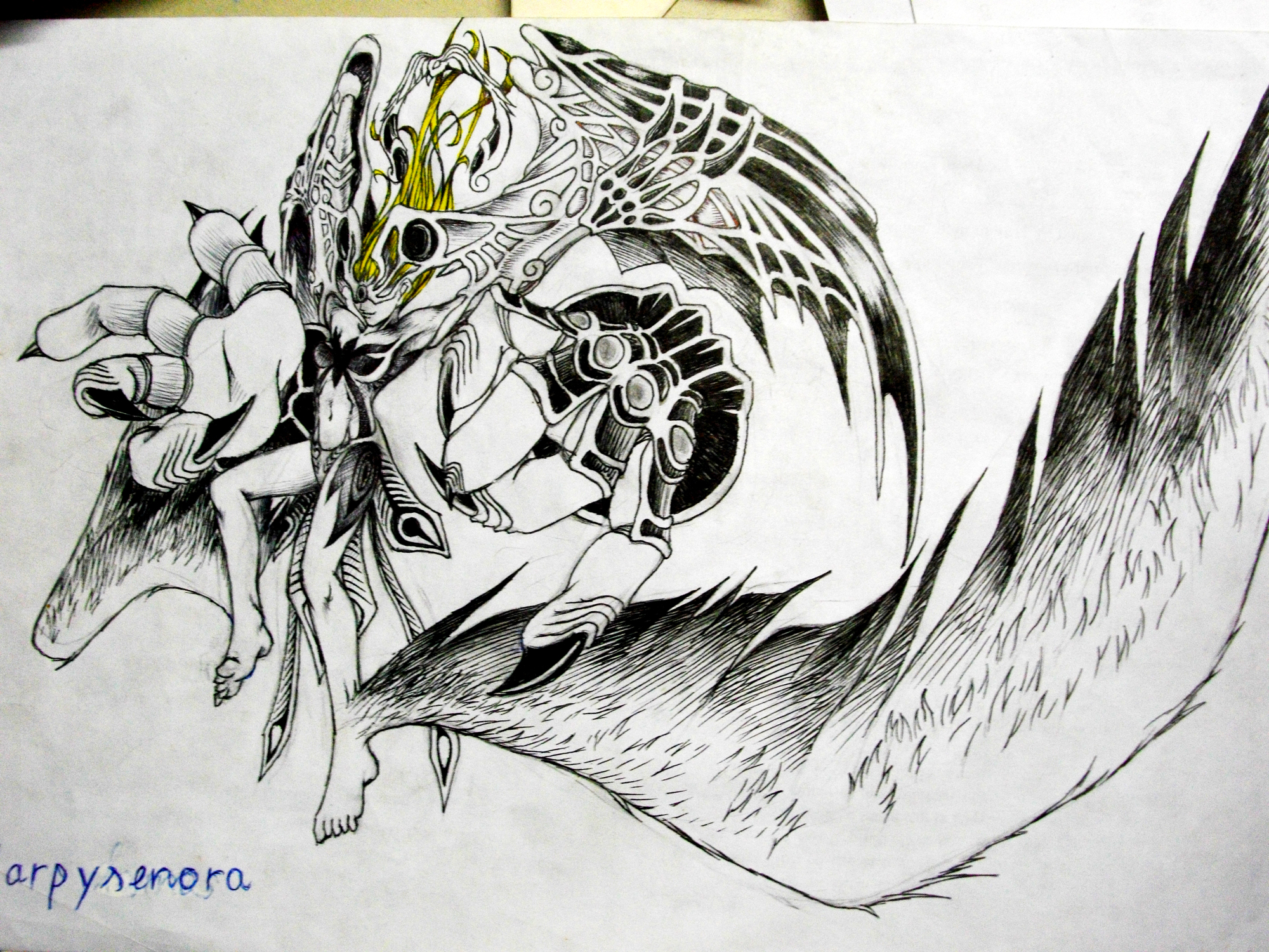 Harpy Queen
Not so many idea concept around internet for wings on foots, the only one i see is from a boss in Kinight Contract game.
But i have this
