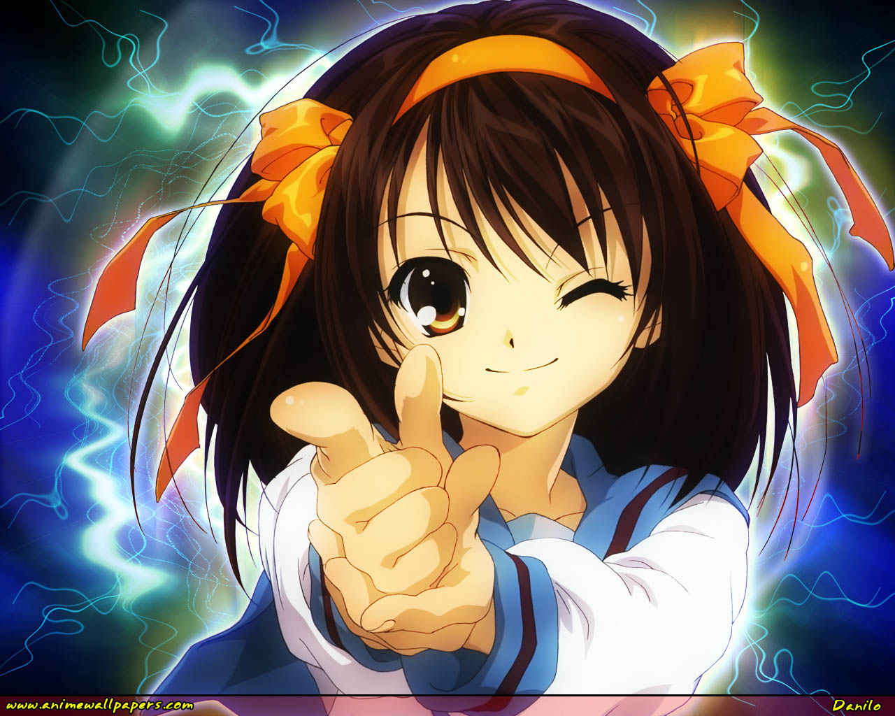 Haruhi Suzumyia from anime S.O.S. Birgade :))