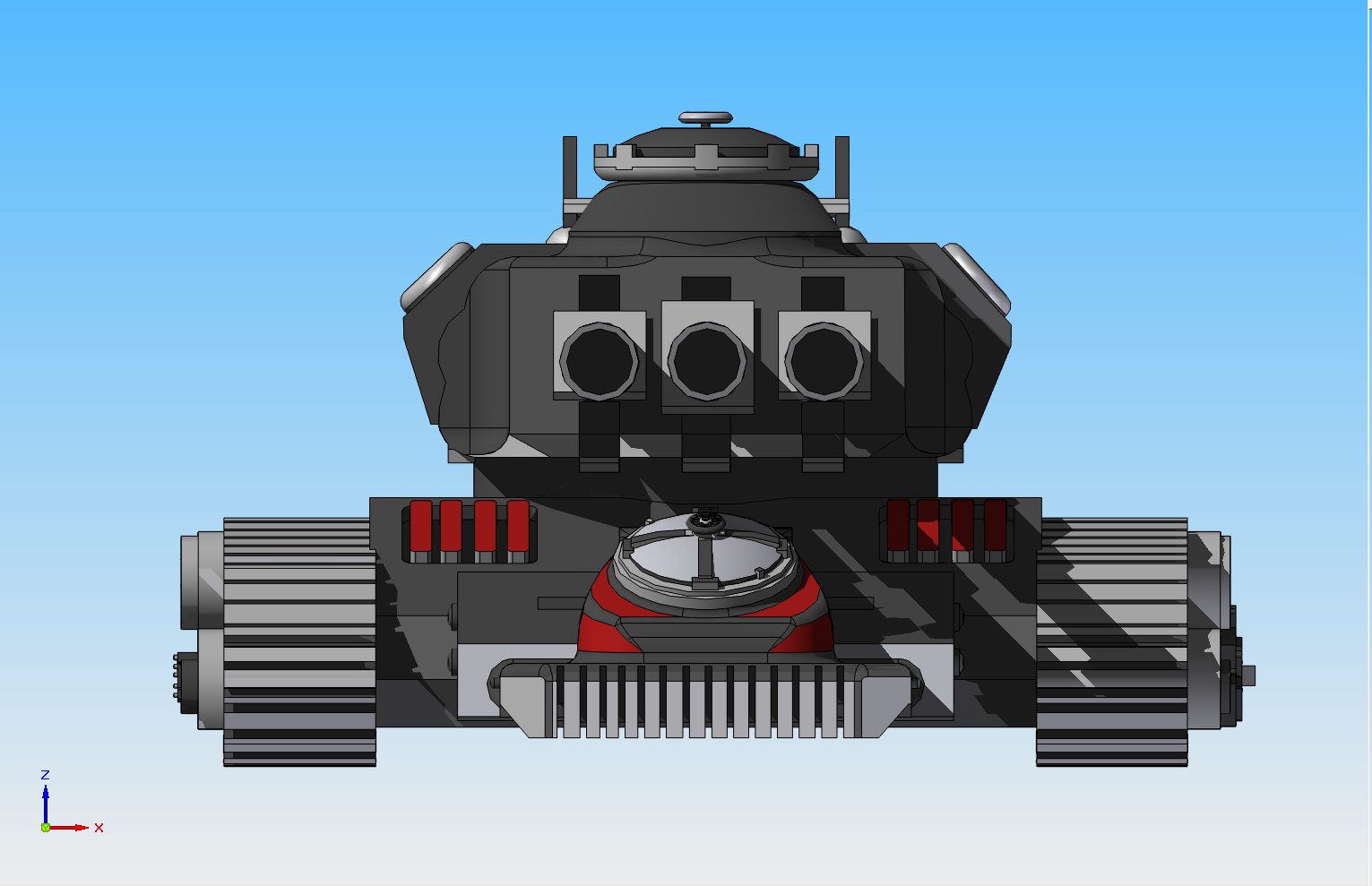 Heavy Pounder - Tri-Cannon self propelled artillery (Front)