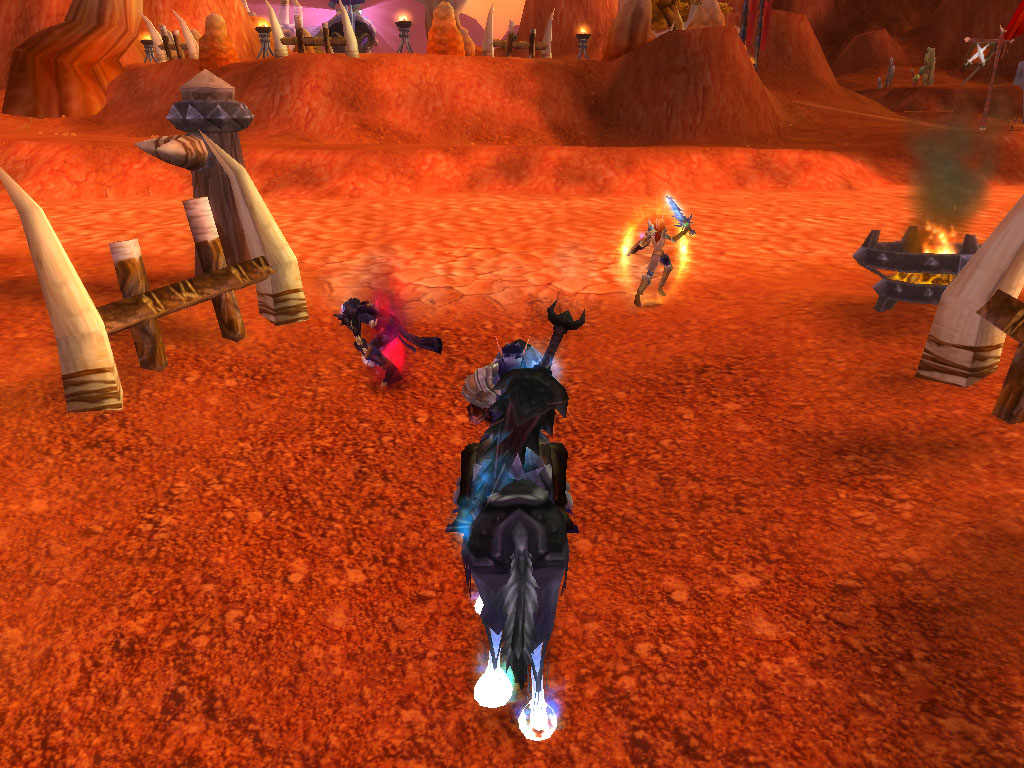 Here two ppl are dueling in front of me