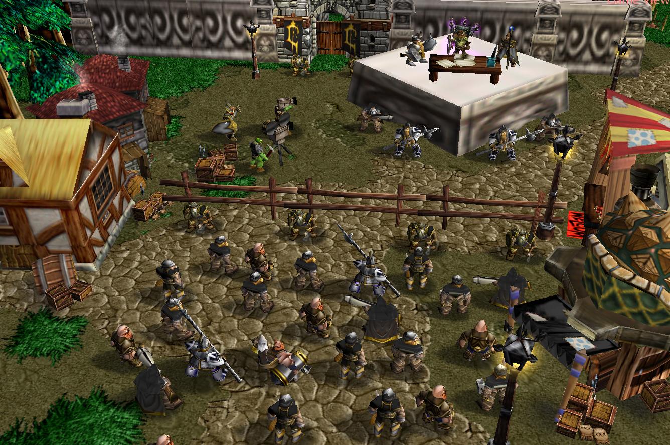 Here we can see a picture of the signing of the Goblin - Dwarf Cooperation Treaty (GDCT). As always peons of the DP are present, too.

The GDCT stat