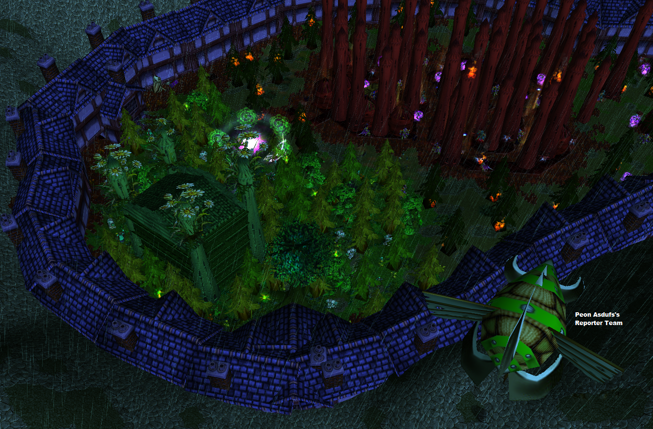 Hey peeps! Peon Asduf and my team reporting from our zeppelin above Stormwind... (Also I saw Wisp Bocar down there reporting for the Hippie-news)