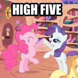 high five