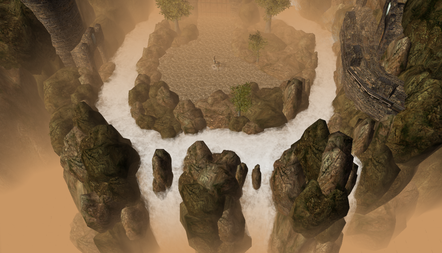 High in the Callienth Mountains the meeting place of the Council of Warriors. This is a cinematic area that looks really nice when you can actually se