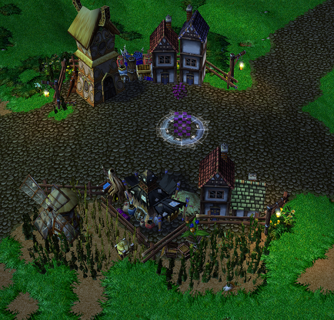 Highhall, one of several captureable tradingposts. Also provides a global buff for your units.