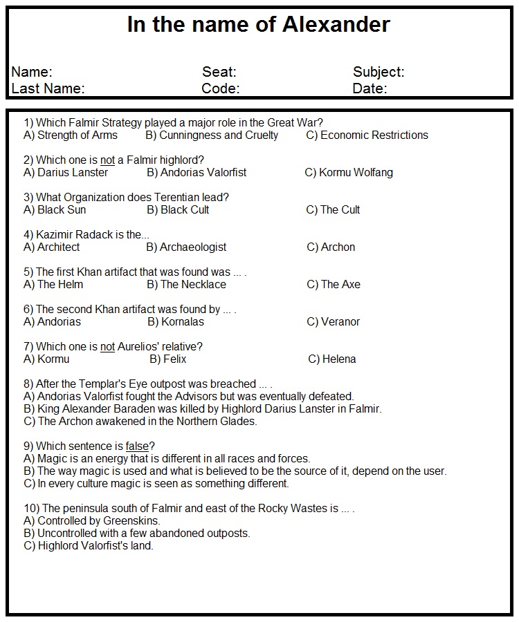 History Test 2