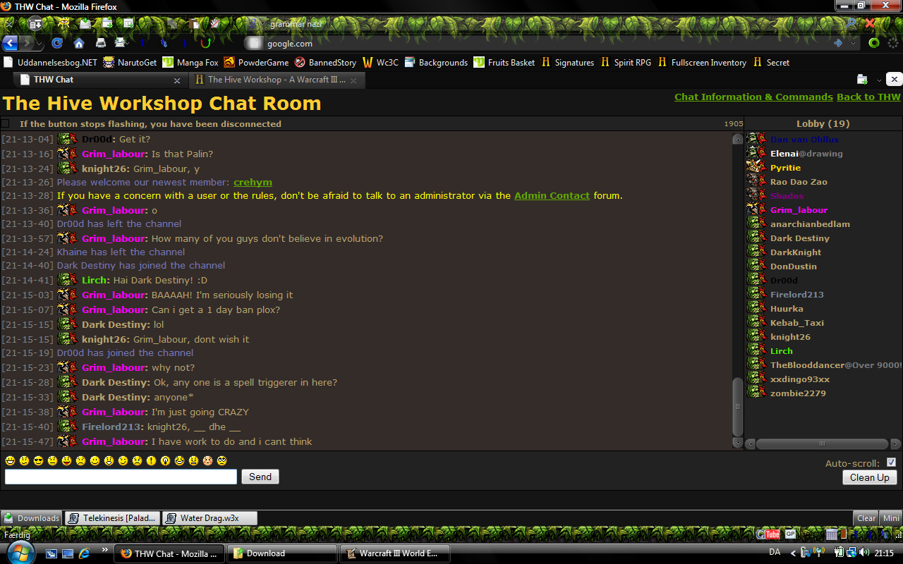 HiveThemeFireFox

(My internet theme.)

To anybody who wanna know, whats in my bookmarks its:

Uddanelsesbog.net (Educations) NarutoGet (For Nar