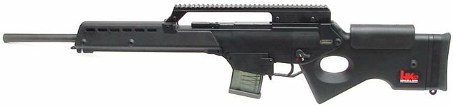 HK SL8, the sporting variant of the G36 in semiauto only. Same caliber