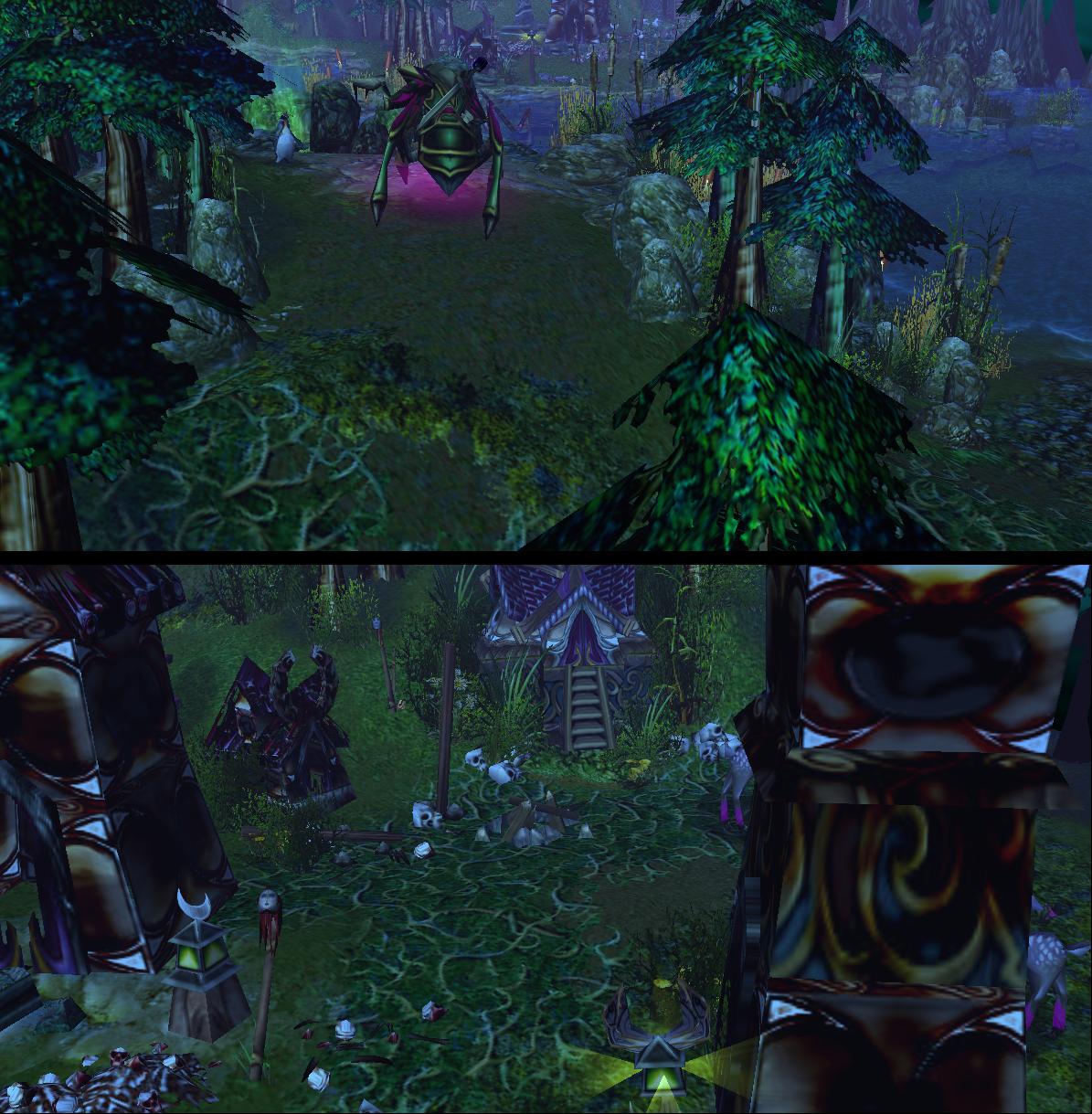 "Hooves"

Azakk, that brave Warrior, alone in Nerub'al territory. Unaware of the Resistance, with only a Penguin for company. He was walking aimless