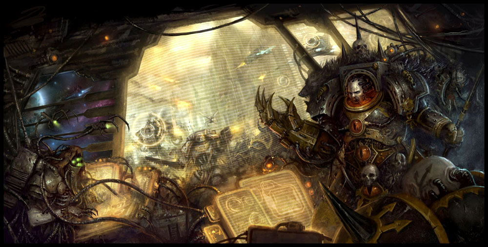 Horus Heresy by daarken
Horus: for the last time! I SAID FULL ON ASSAULT WITH TITANS! NOT WITH SPACEMARINES!
Fabricator: Sorry sir...
Horus: Get th