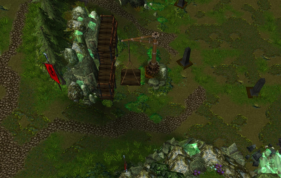 HotBN Terrain v.11.0 (1), scaffold not walkable; crane platform is on ground level and is entirely walkable