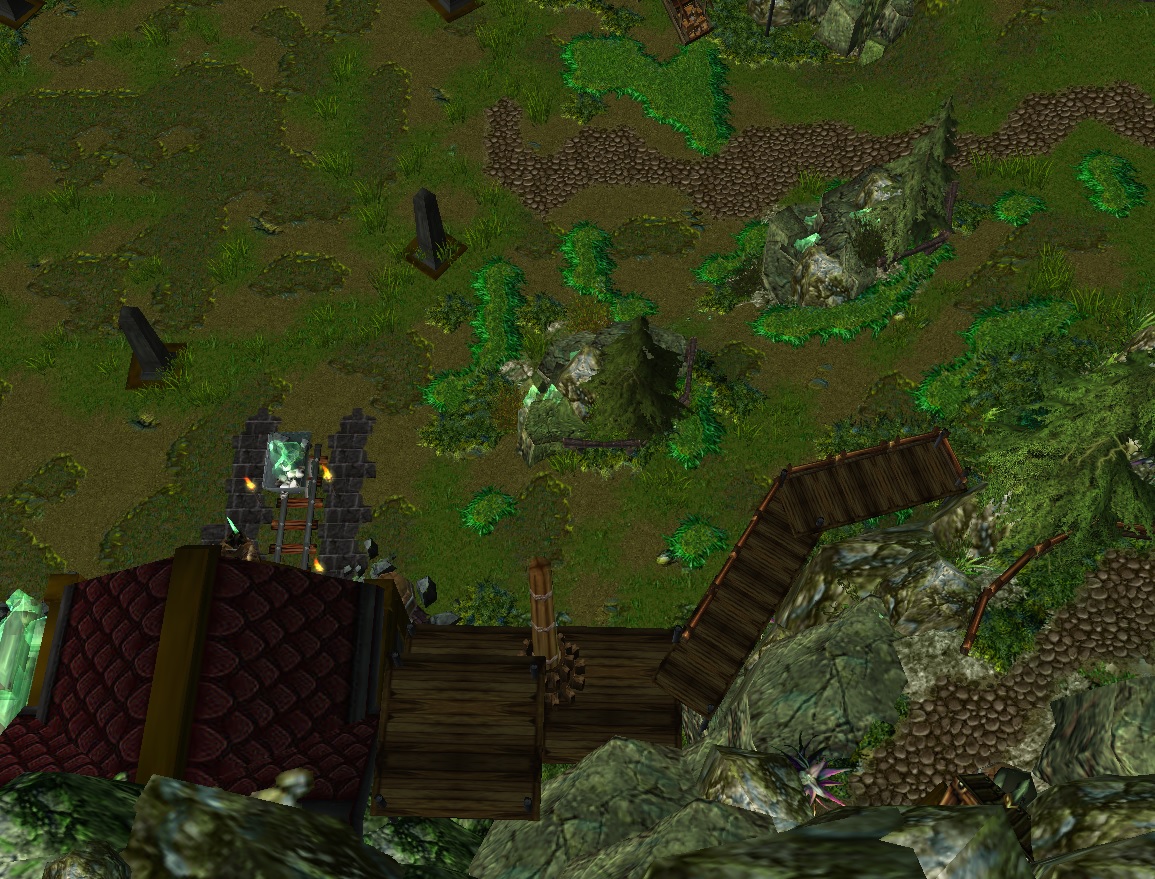 HotBN Terrain v.11.0 (3) scaffold not walkable; the trees you see in this screen both block sight ingame