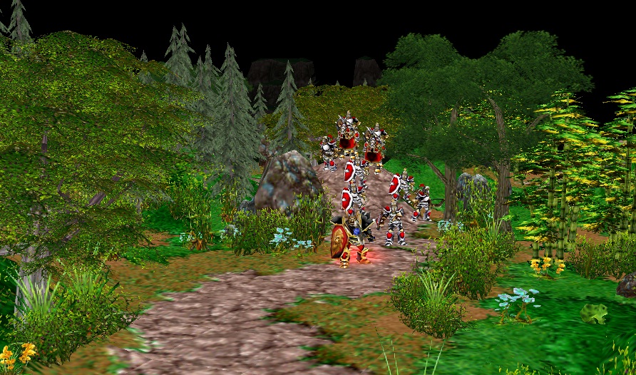Human Caravan in Grimwood Forest.