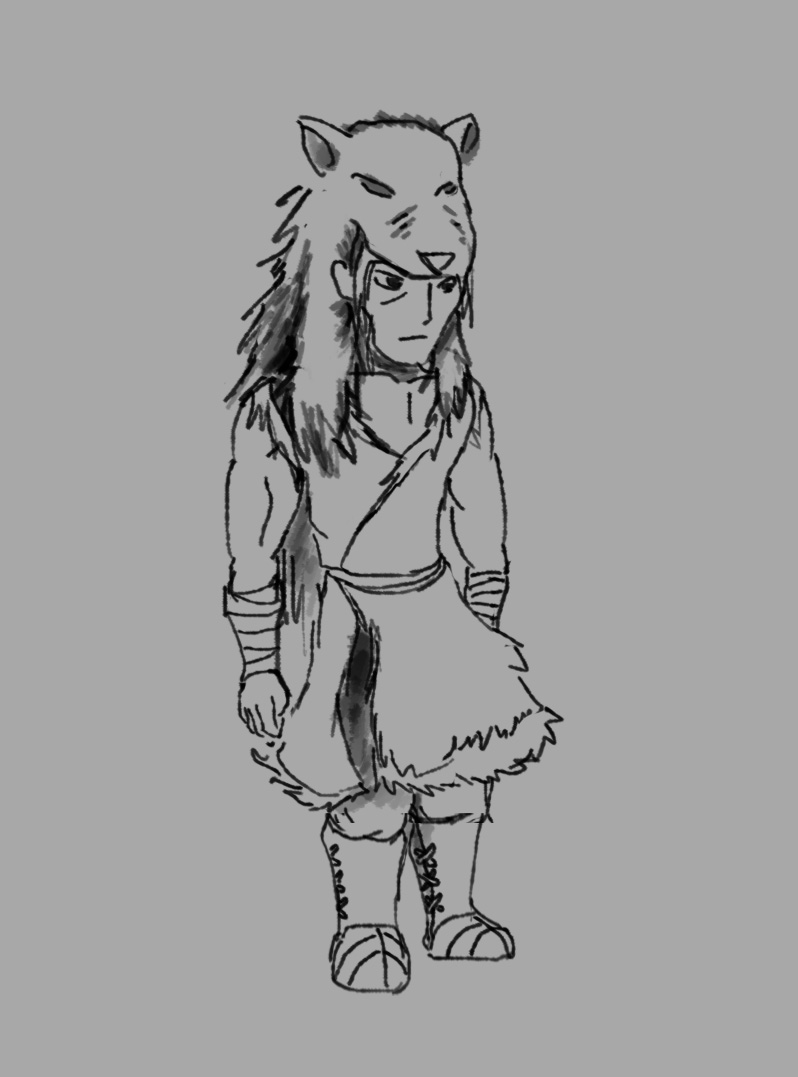 Human shaman sketch