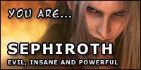 I did the "Which Final Fantasy Character Are You?" test, came out as this badass :D