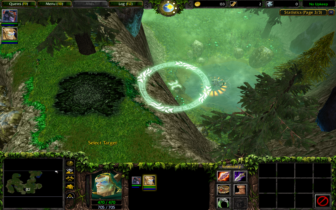 I have a problem with a certain area in one of my maps that is set below water level. Is there anyway to make it so the targeting image isn't suspende