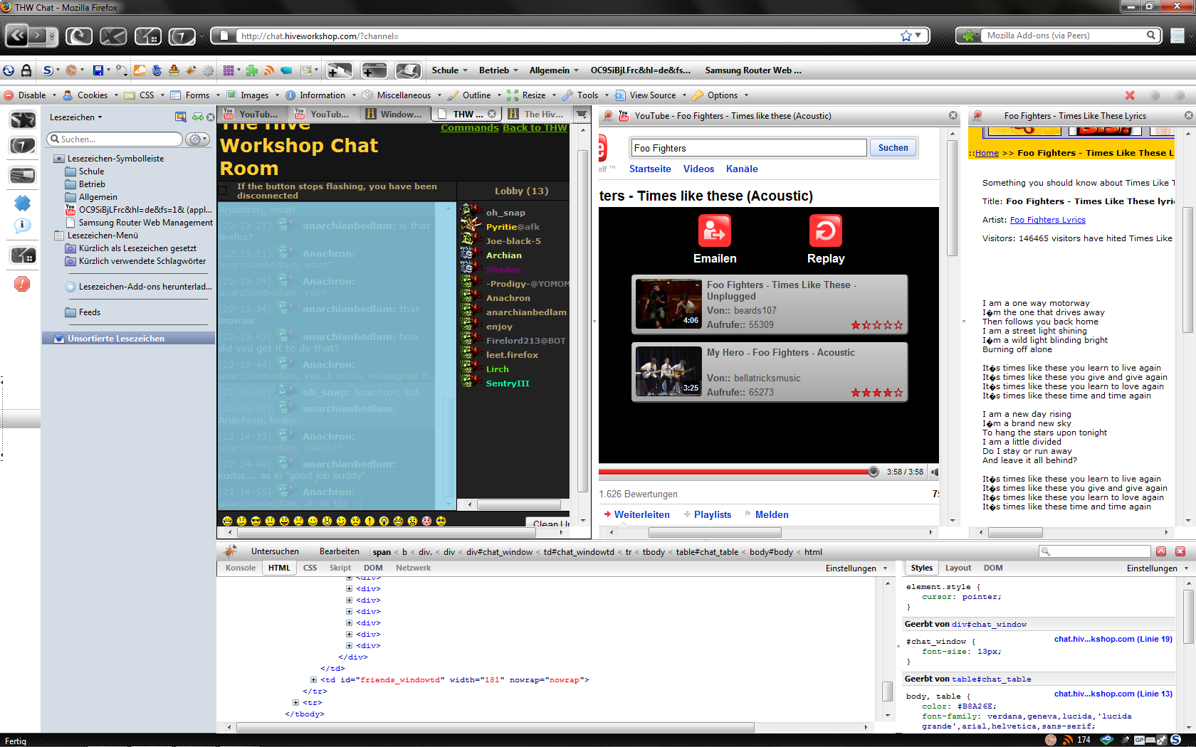 I love programming webpages, so this is how my firefox can look like.

(Actually I can decide what I need.)