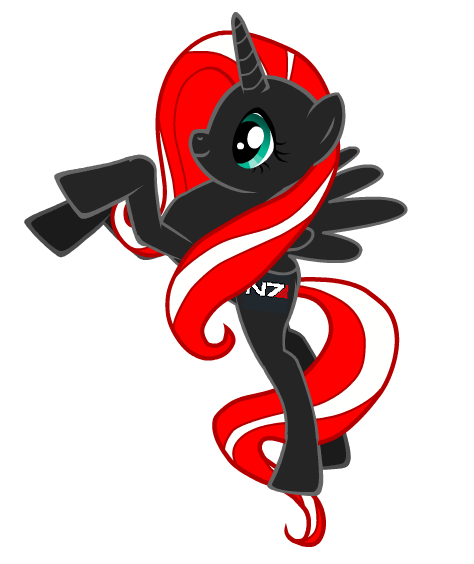I made a N7 Pony Most Design in Fluttershy.
she's just a Winged unicorn.