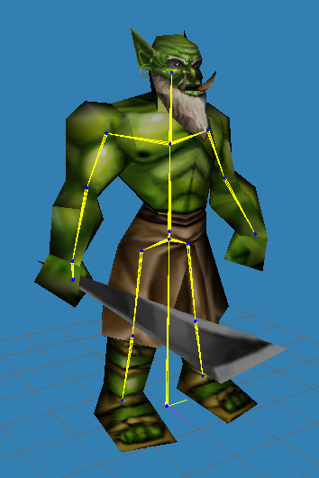 I remake the Blademaster model to use for one of the classes.