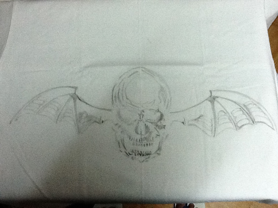 I sketched a Deathbat onto a shirt for my project. :D
Avenged Sevenfold Forever. _\m/