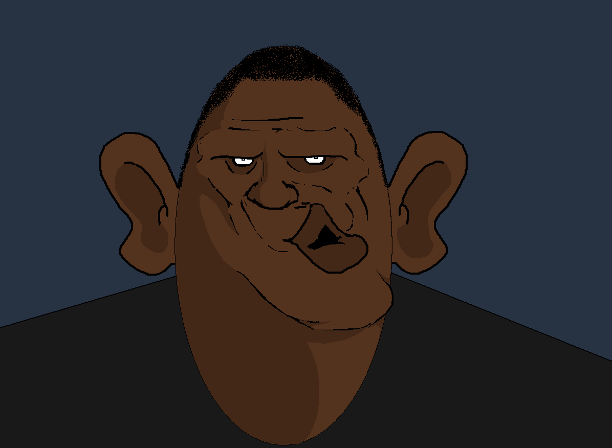 I tried to draw Obama in paint.  But I made his head and shoulders too 'fat'.