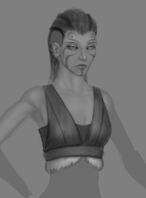 I was about to draw a Tribal Princess...