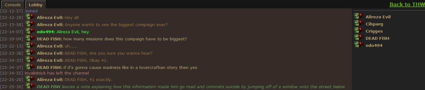 I will be at your funeral poor guy dying because of an wc 3 map :(
