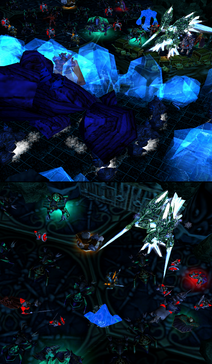 Ice Lord Lok'holar had proven as useful as expected, so he turned around looking at Crystal Being and the other Protectorate forces, standing on a pla