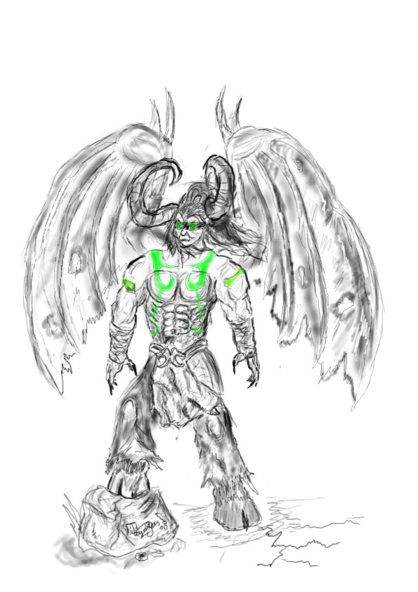 Illidan the betrayer, drawnd by me.