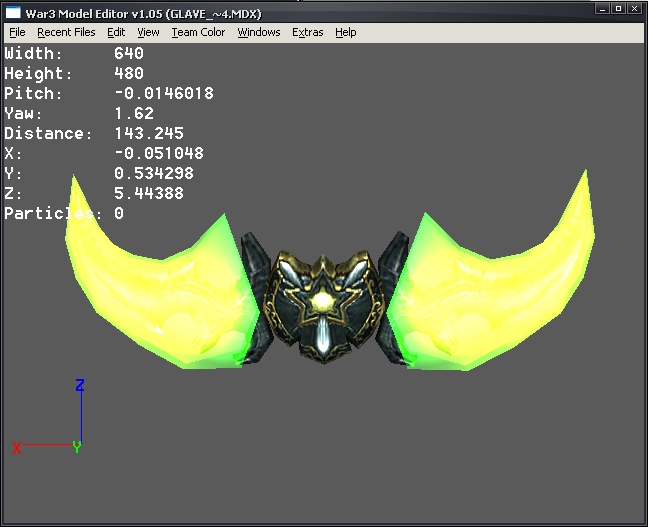 Illidan's Warglaives direct conversion with pathing changes to remove the armour reflect texture as Warcraft III screws its additive filter up.
