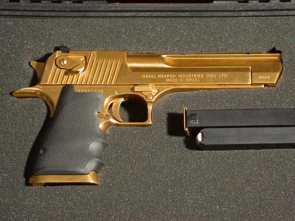 Imi Desert Eagle Mark Xix 50 Ae Titanium Gold Finish Right Side Hive