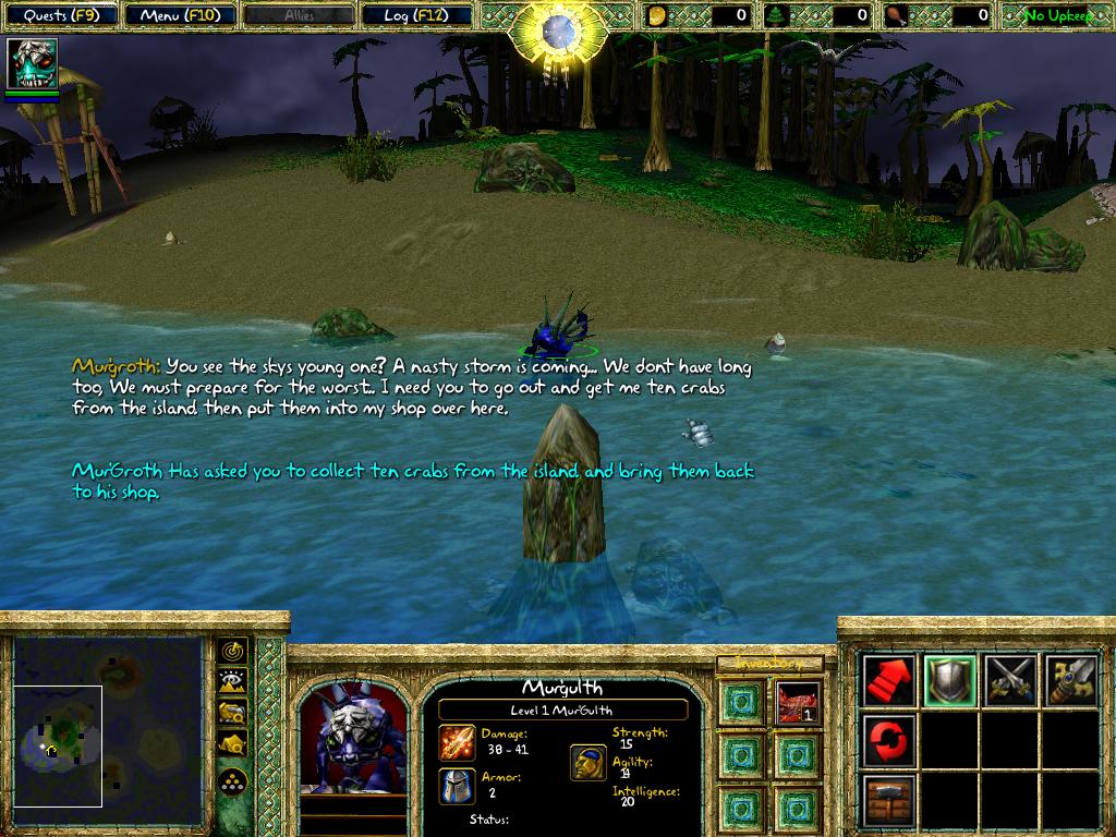 in-game screen shot showing the text type, with colors.
