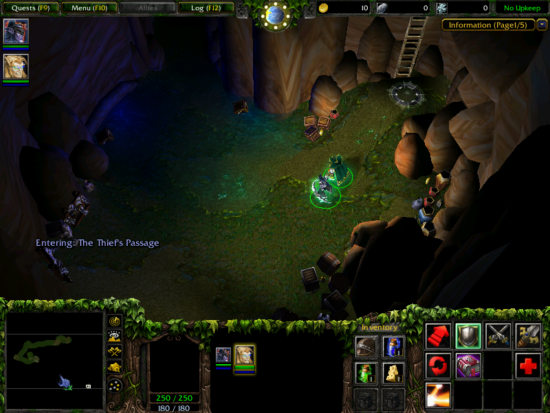 In Game screenshot of the very unfinished thief's passage