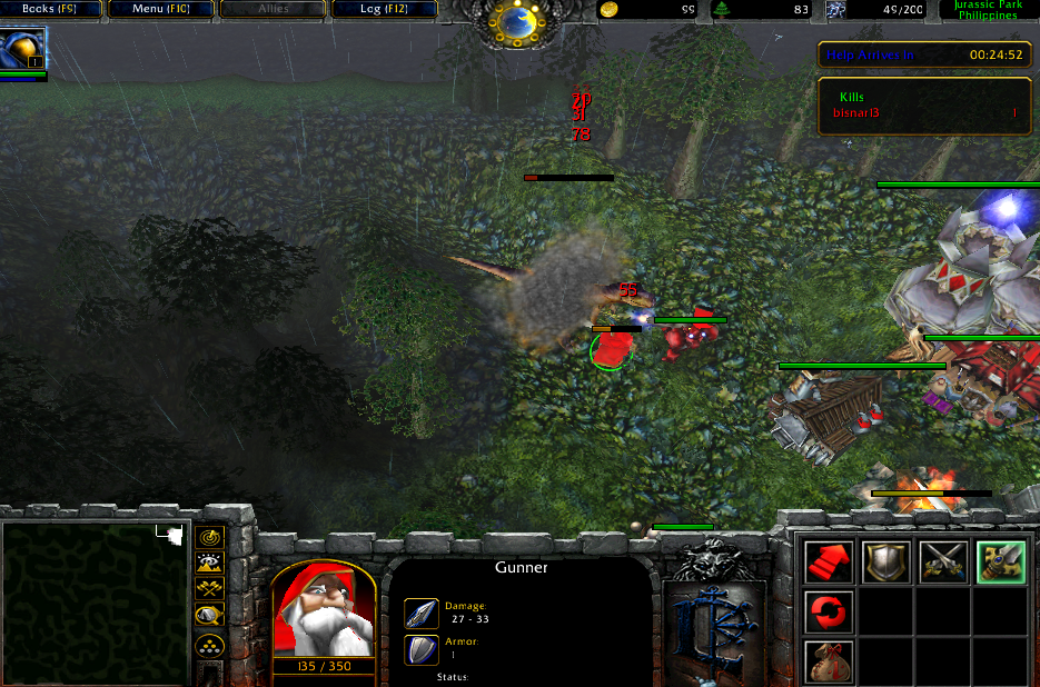In-game screenshots of Jurassic Park Philippines v3.00b