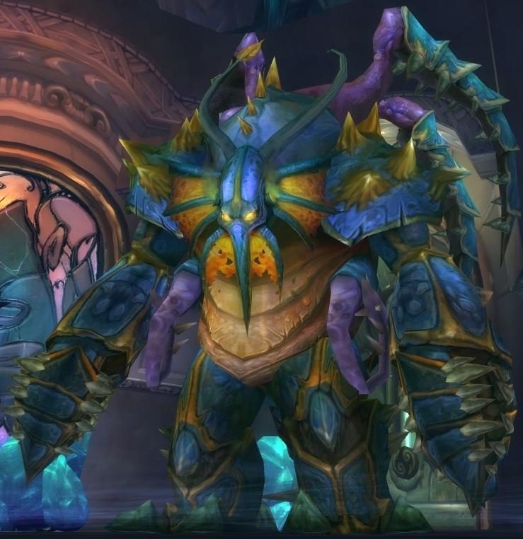 In the dark deeps even light dies
-General Vezax

Standing over 14ft tall,(4.2672 meters)General Vezax was created by N'zoth for one purpose..to be