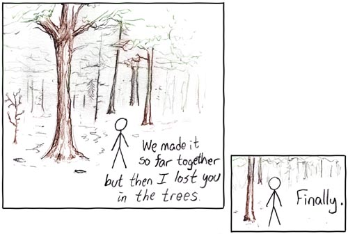 in the trees