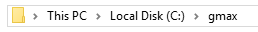 Installed Directory For Gmax