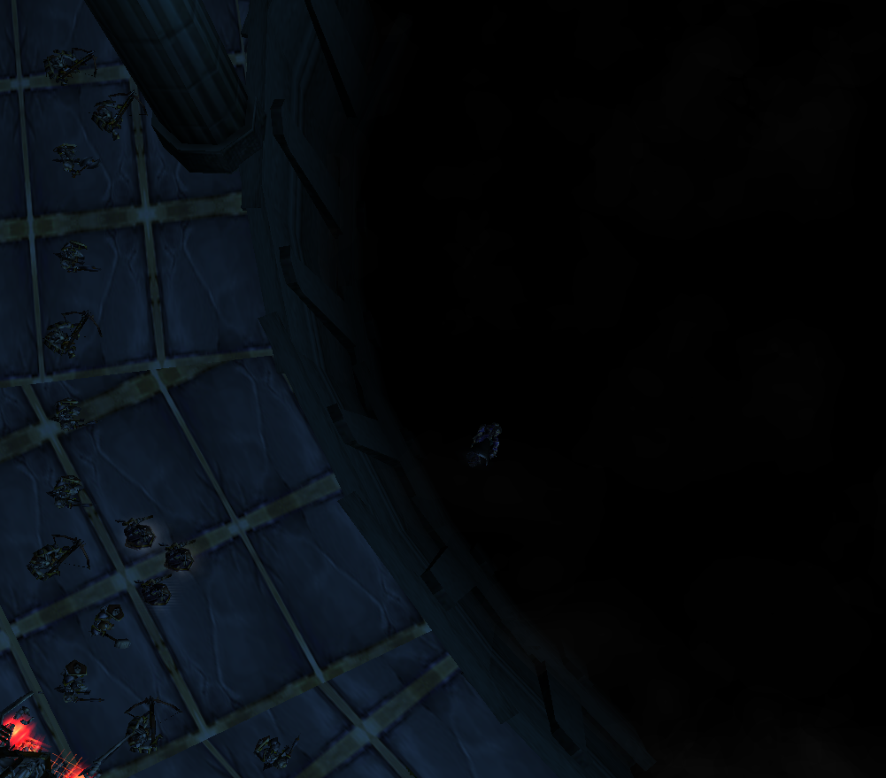 Into the dark void

The Fallen forces ventured deeper into the fortress, encountering only death. In the distance the purple glow was getting ever c
