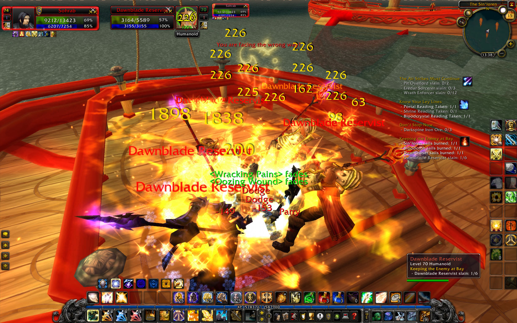 Isle of Quel'Danas
1 vs 6 Dawnblade Reservists.